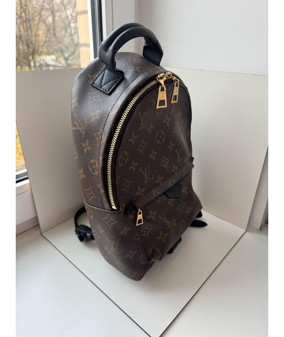 LOUIS VUITTON Коричневый кожаный рюкзак, фото 2
