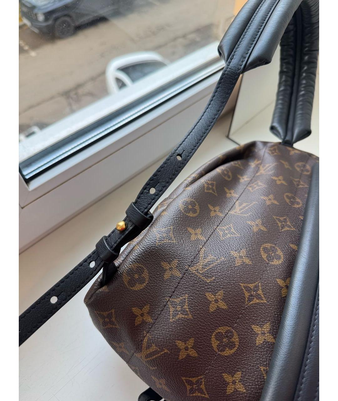 LOUIS VUITTON Коричневый кожаный рюкзак, фото 7