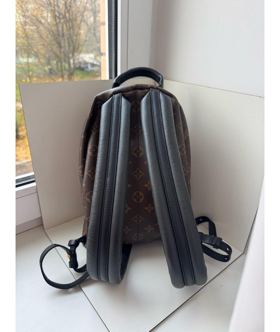 LOUIS VUITTON Коричневый кожаный рюкзак, фото 3