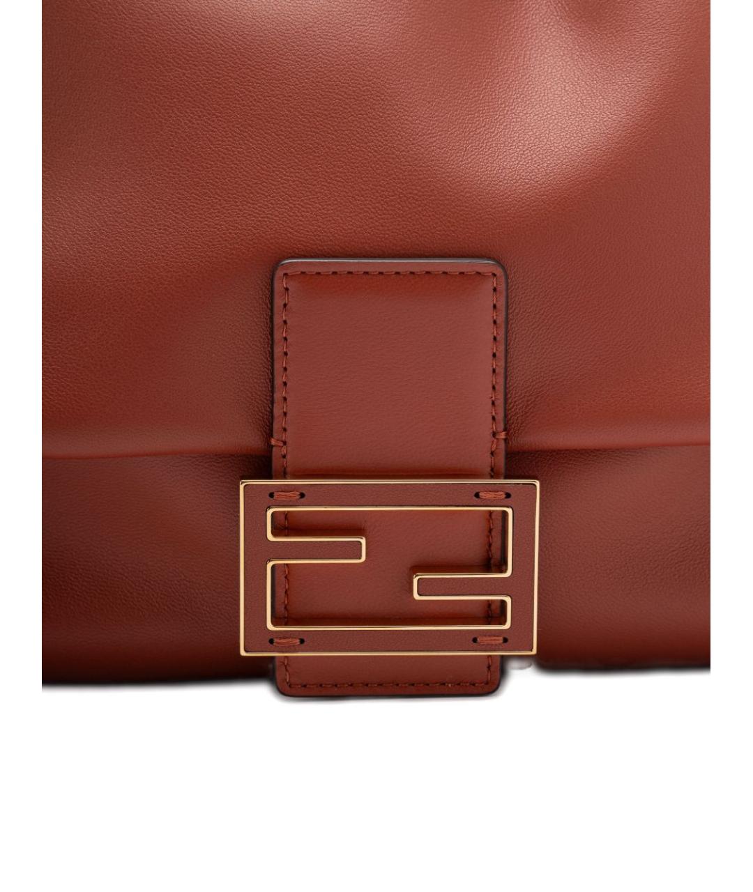 FENDI Красная кожаная сумка с короткими ручками, фото 4