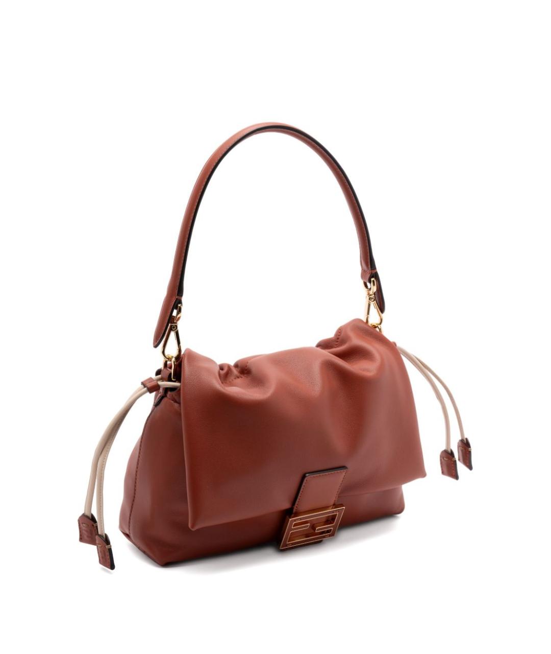 FENDI Красная кожаная сумка с короткими ручками, фото 3