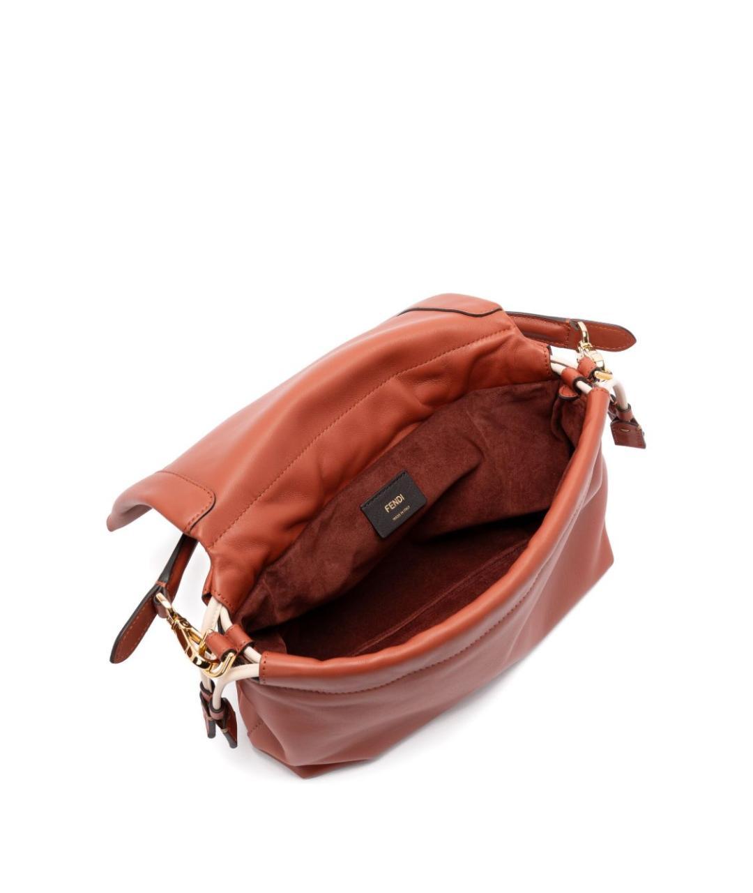 FENDI Красная кожаная сумка с короткими ручками, фото 2