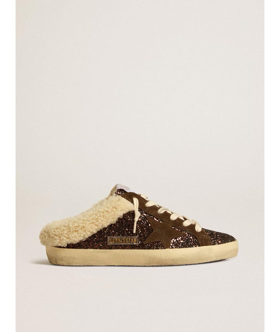 GOLDEN GOOSE DELUXE BRAND Коричневые мюли из лакированной кожи, фото 5