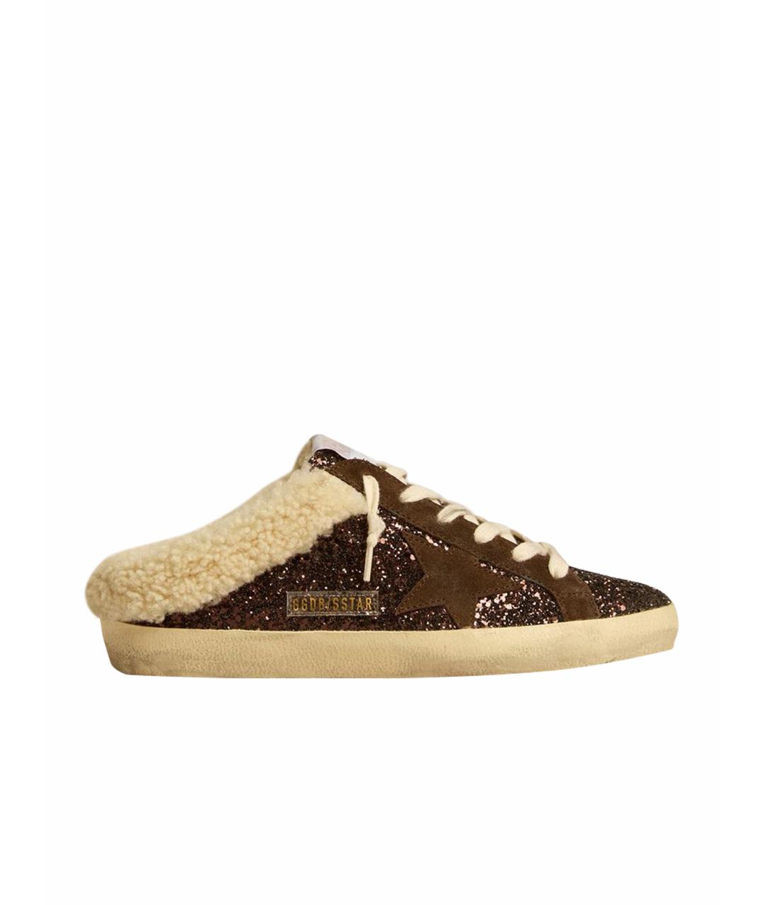GOLDEN GOOSE DELUXE BRAND Коричневые мюли из лакированной кожи, фото 1