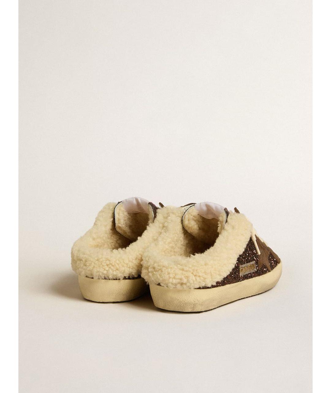 GOLDEN GOOSE DELUXE BRAND Коричневые мюли из лакированной кожи, фото 4