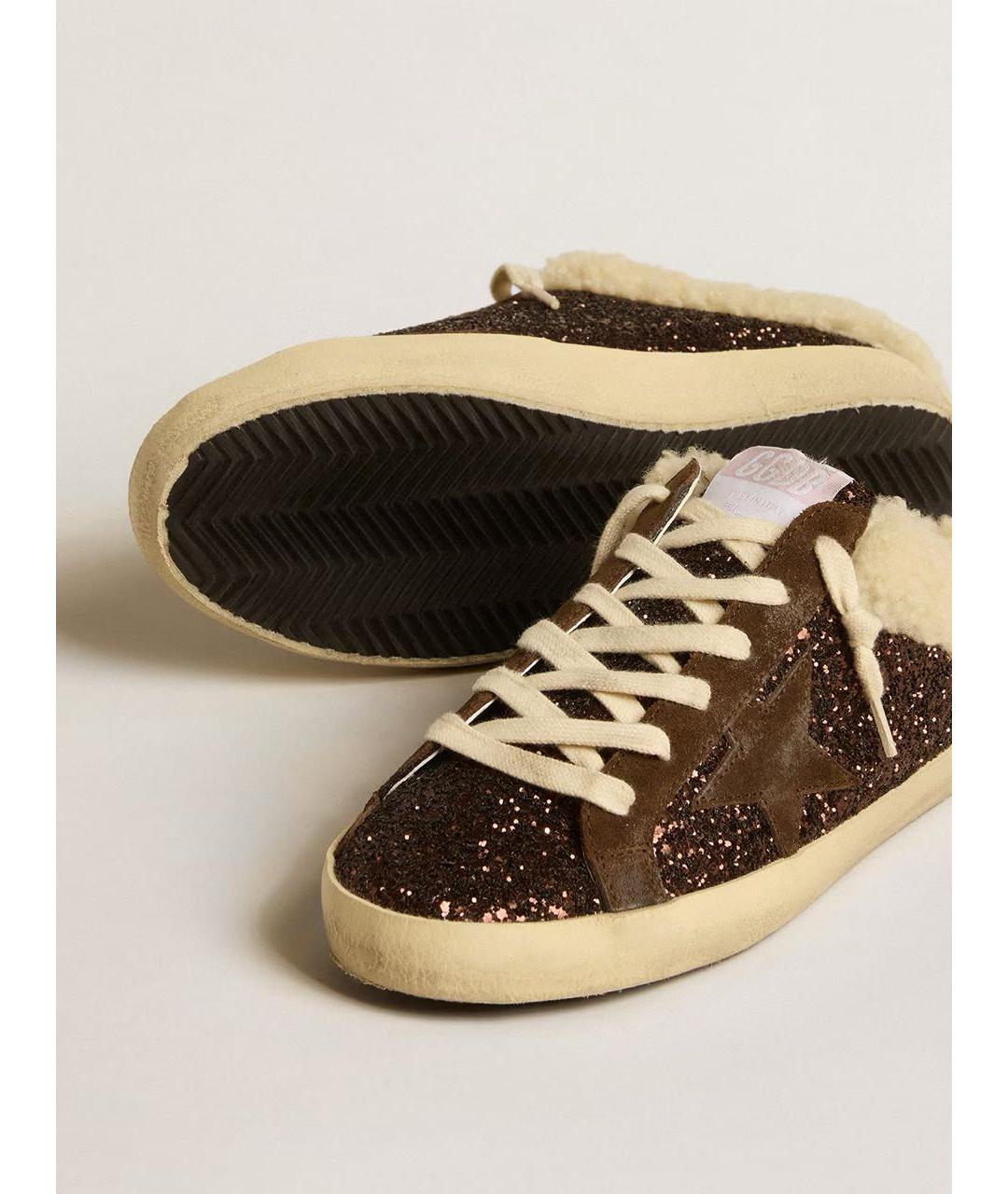 GOLDEN GOOSE DELUXE BRAND Коричневые мюли из лакированной кожи, фото 3