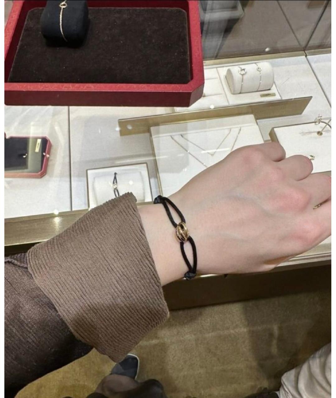 CARTIER Черный браслет из желтого золота, фото 3