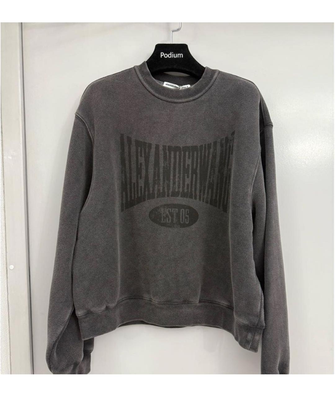 ALEXANDER WANG Антрацитовый хлопковый костюм с брюками, фото 7