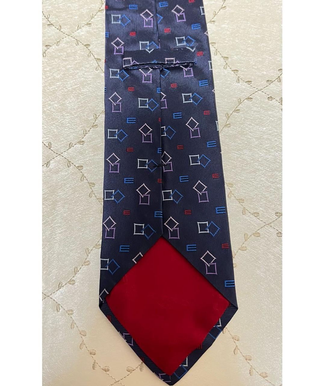 ETRO Темно-синий шелковый галстук, фото 5