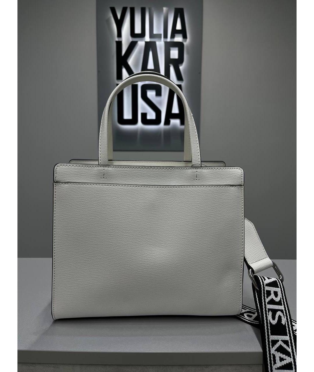 KARL LAGERFELD Белая сумка тоут из искусственной кожи, фото 3