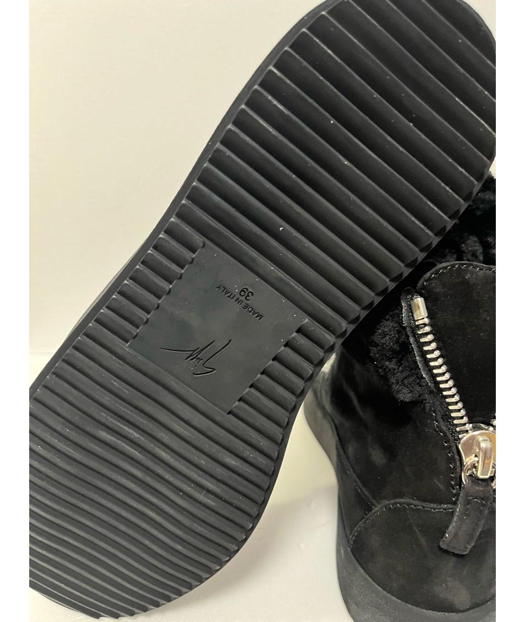 GIUSEPPE ZANOTTI DESIGN Черные замшевые ботильоны, фото 5