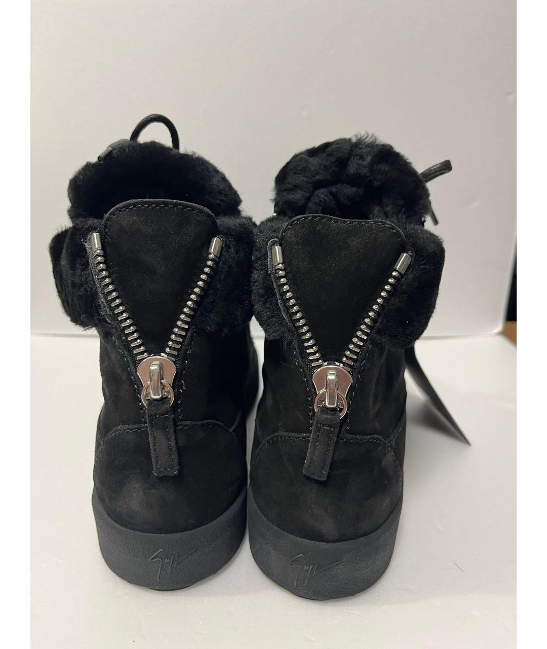 GIUSEPPE ZANOTTI DESIGN Черные замшевые ботильоны, фото 4