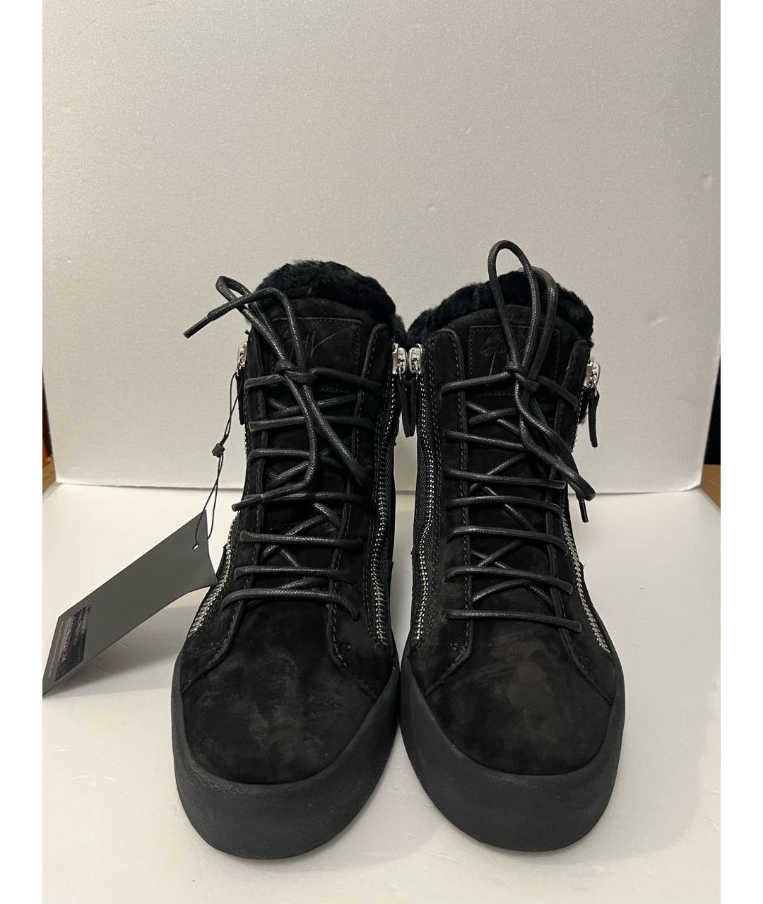 GIUSEPPE ZANOTTI DESIGN Черные замшевые ботильоны, фото 2