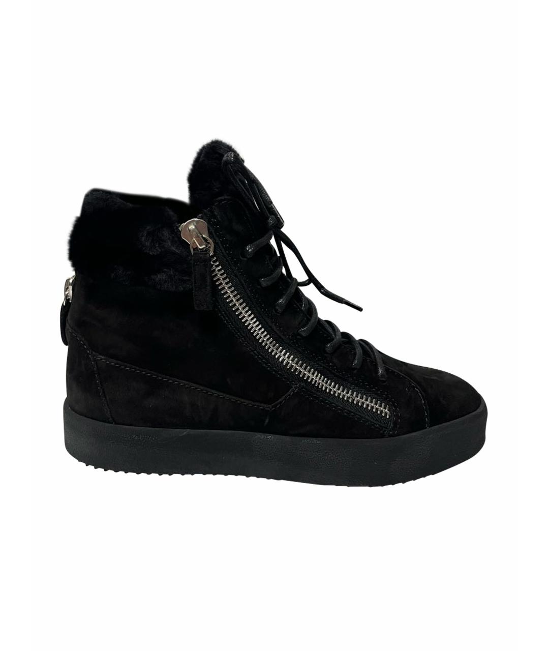 GIUSEPPE ZANOTTI DESIGN Черные замшевые ботильоны, фото 1