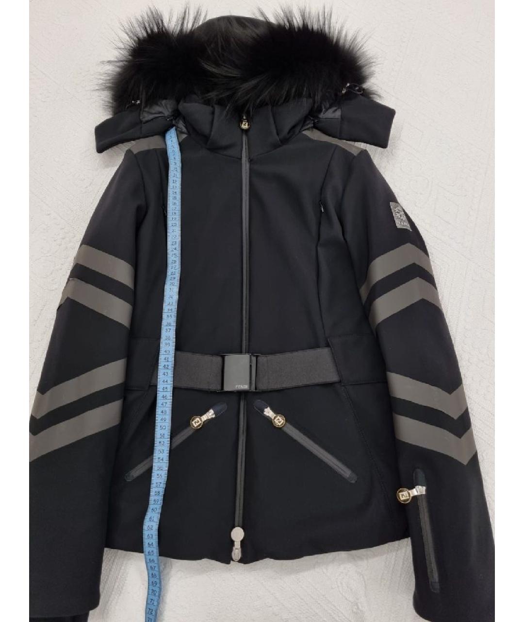 FENDI Черная полиамидовая куртка, фото 6