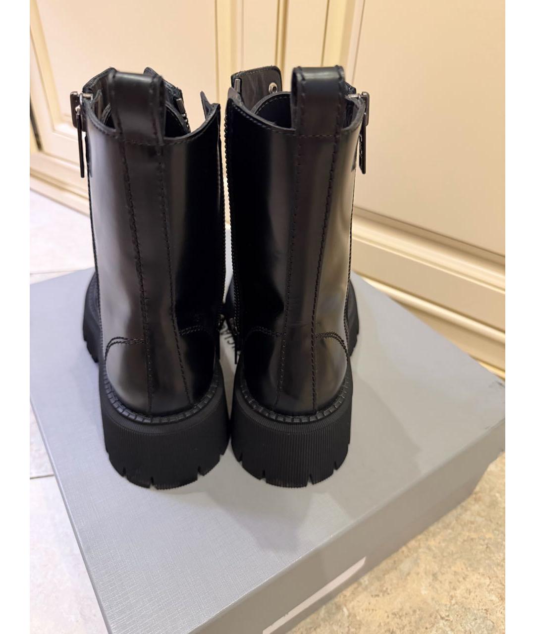 BALENCIAGA Черные ботинки из лакированной кожи, фото 5