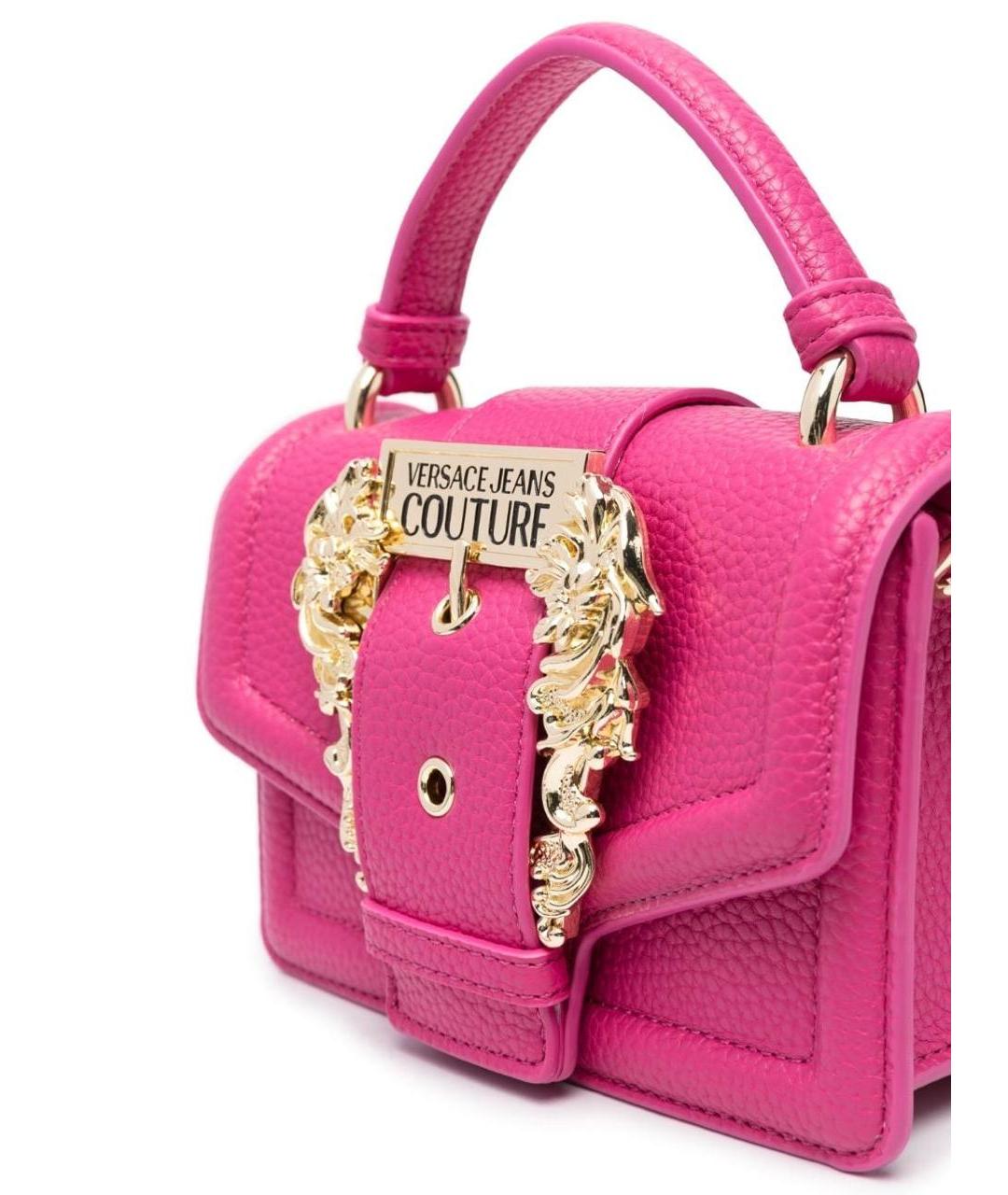 VERSACE JEANS COUTURE Фуксия сумка через плечо из искусственной кожи, фото 2