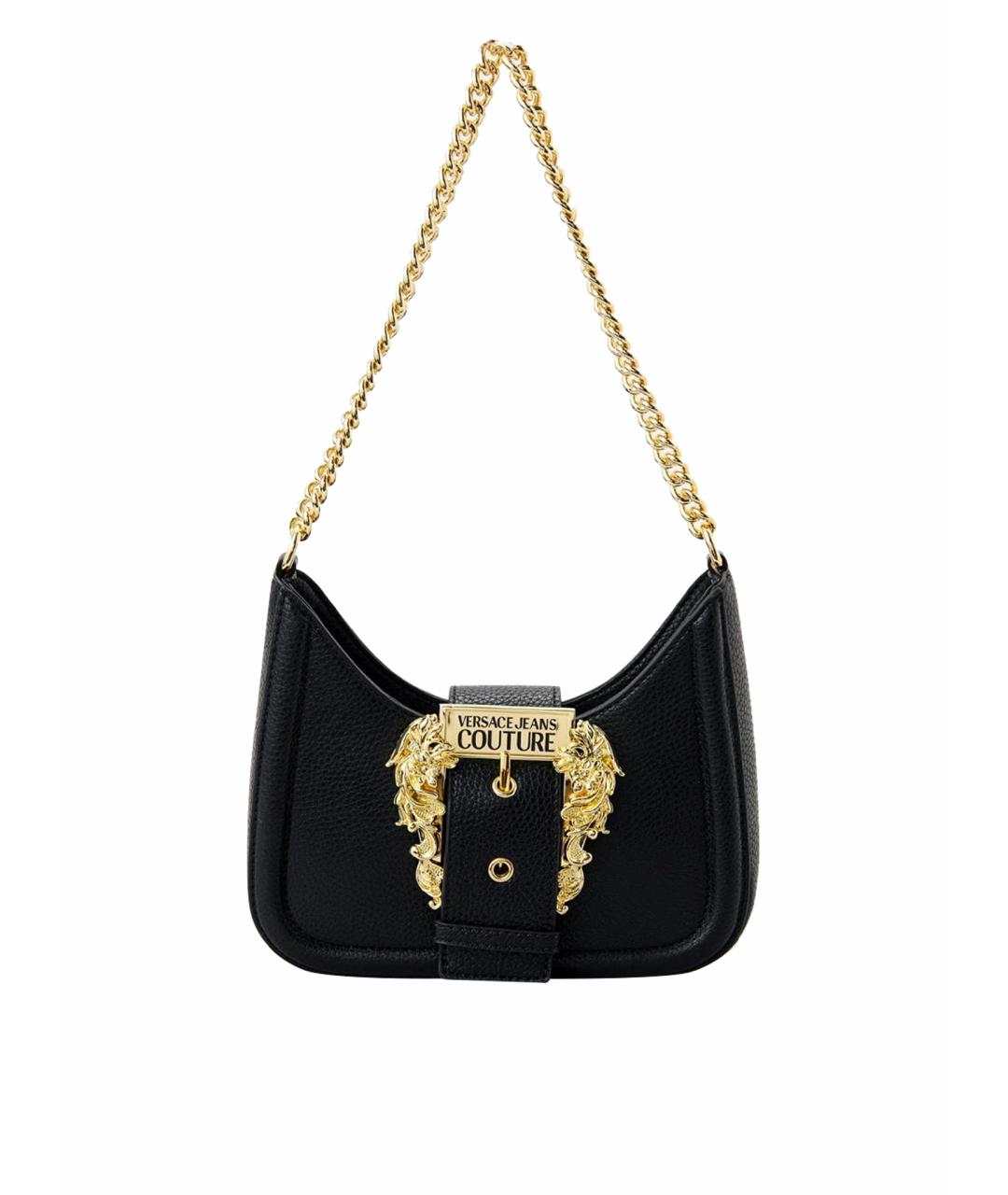 VERSACE JEANS COUTURE Черная сумка через плечо из искусственной кожи, фото 1