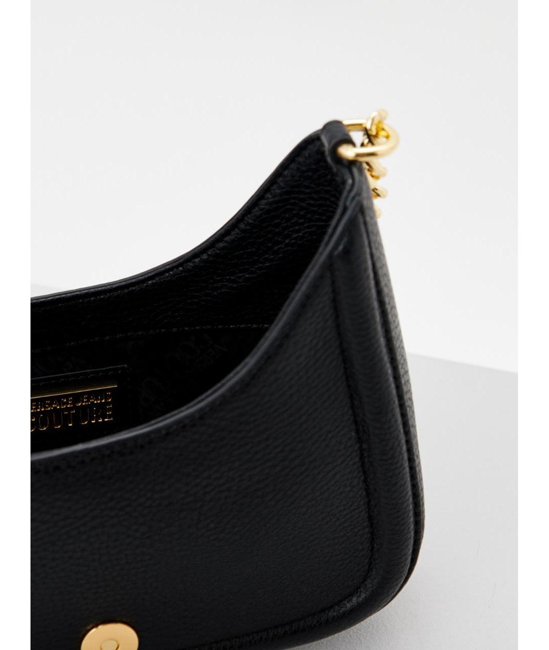 VERSACE JEANS COUTURE Черная сумка через плечо из искусственной кожи, фото 4