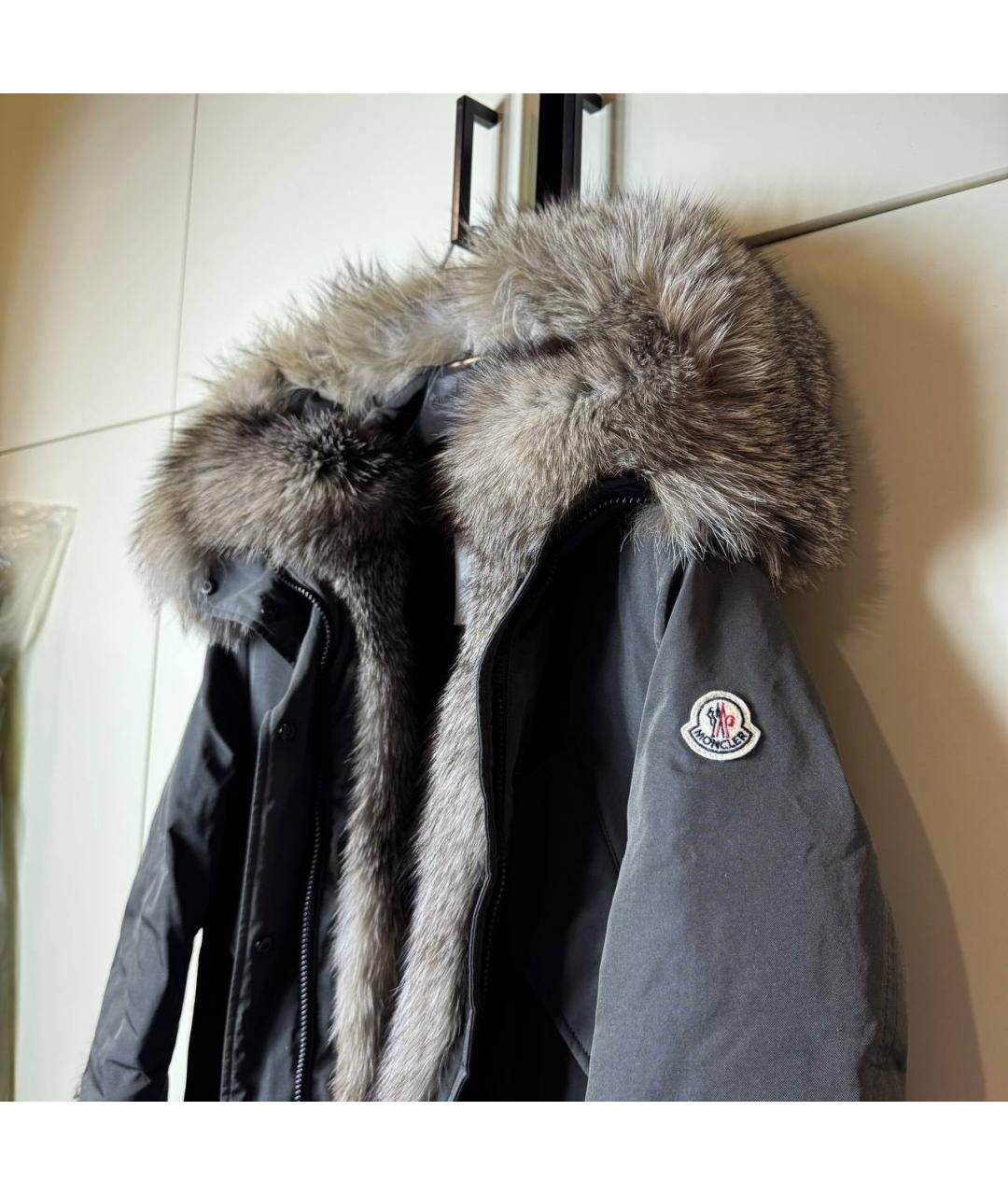 MONCLER Коричневая меховая парка, фото 7