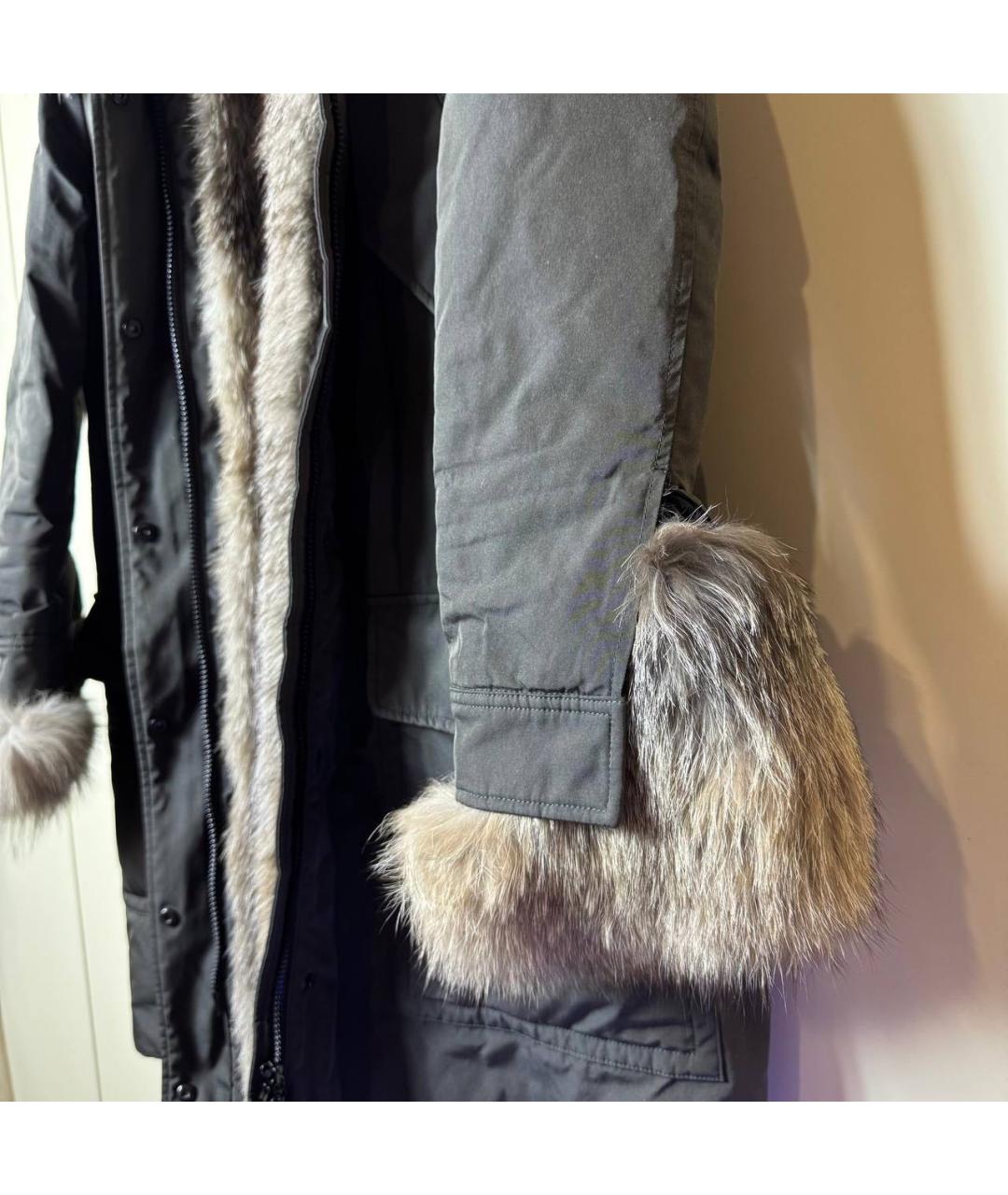 MONCLER Коричневая меховая парка, фото 8