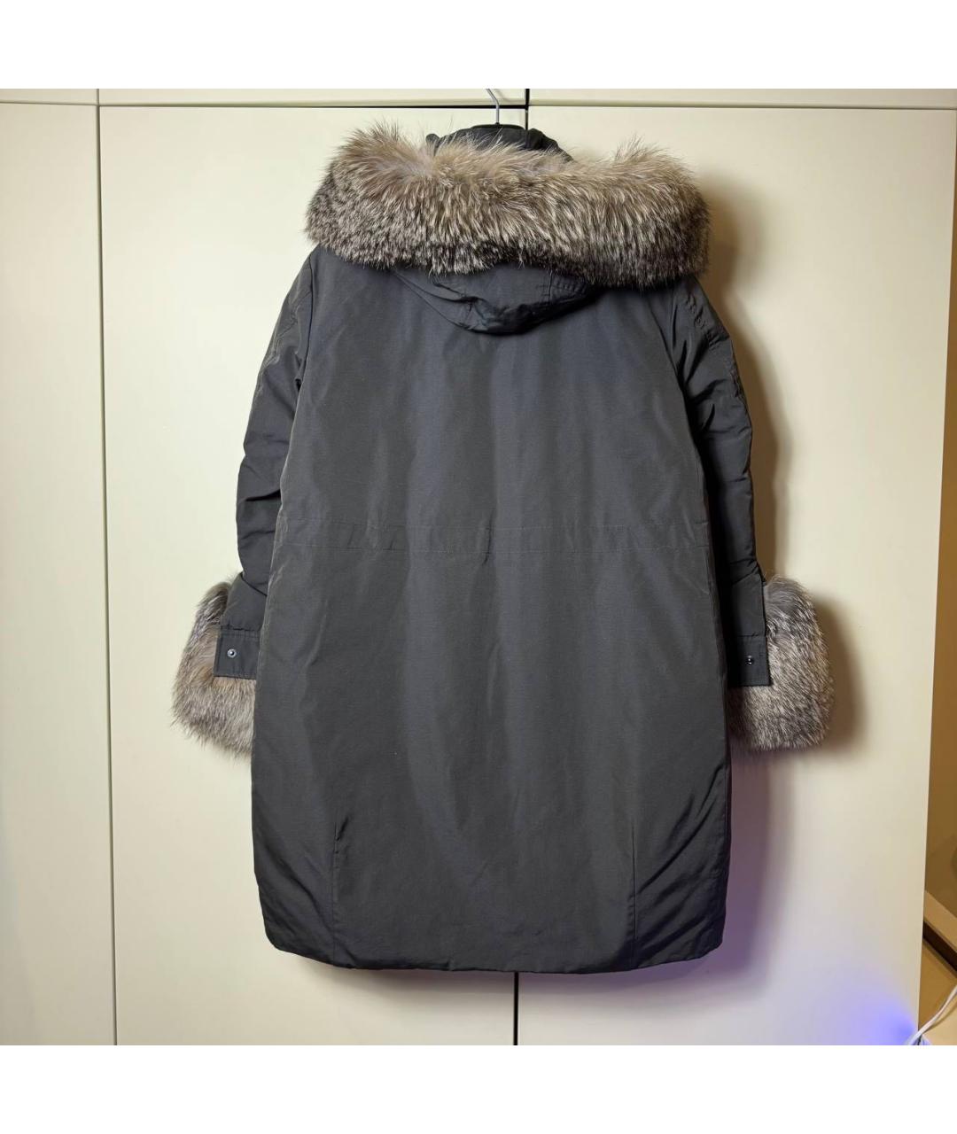 MONCLER Коричневая меховая парка, фото 5