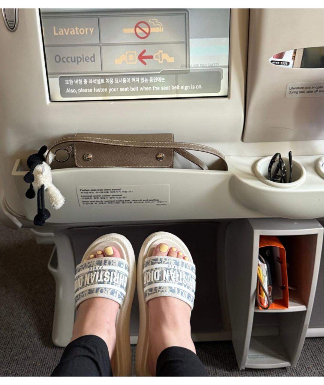 CHRISTIAN DIOR Белые текстильные шлепанцы, фото 6