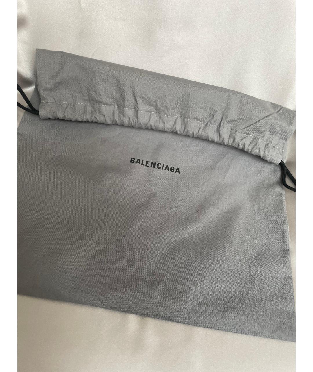 BALENCIAGA Бордовая кожаная сумка через плечо, фото 9