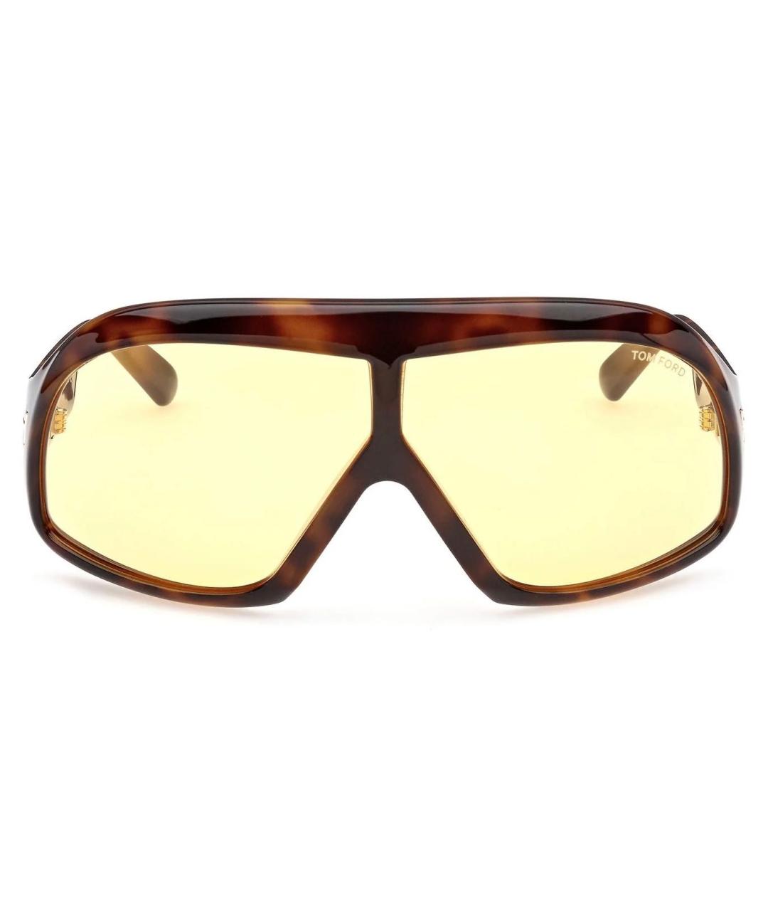 TOM FORD Желтые пластиковые солнцезащитные очки, фото 1