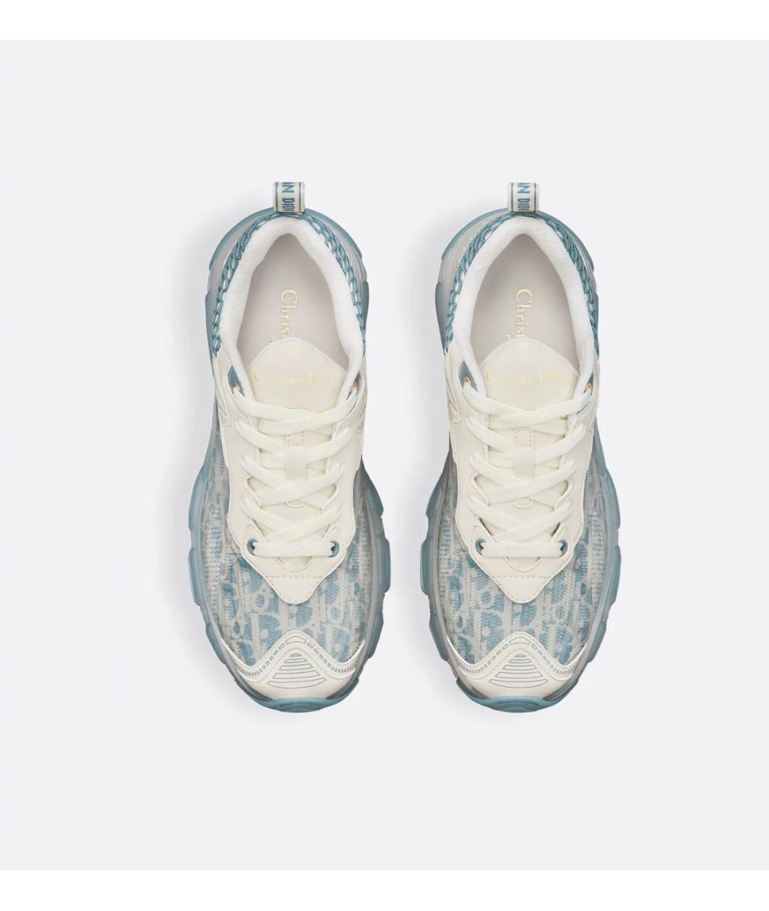 CHRISTIAN DIOR Голубые текстильные кроссовки, фото 4