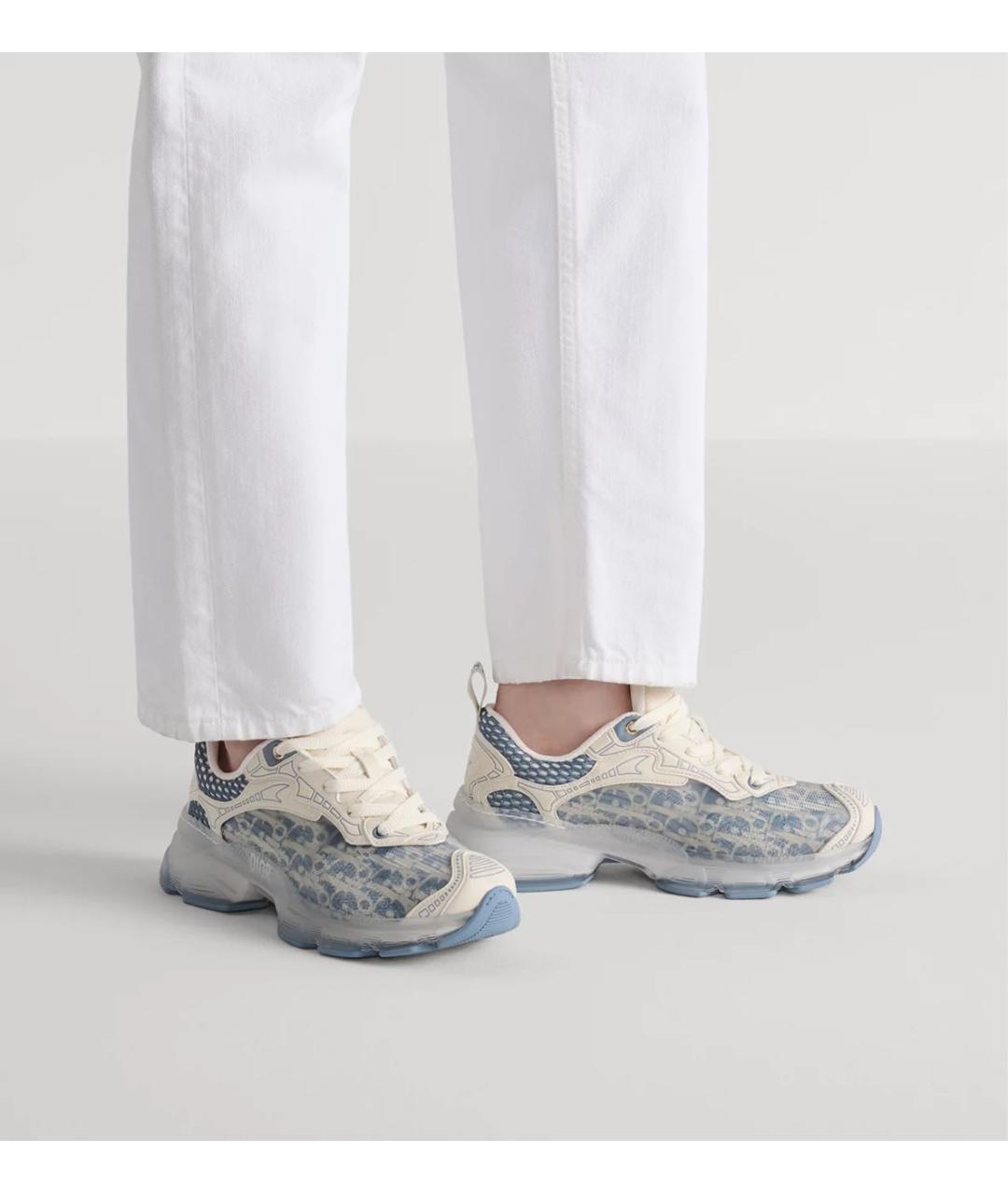 CHRISTIAN DIOR Голубые текстильные кроссовки, фото 2
