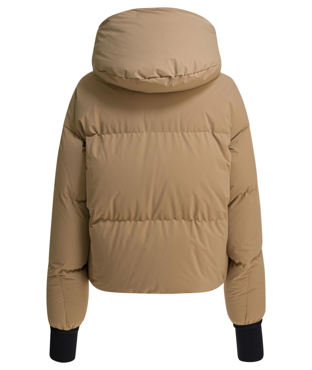 MONCLER GRENOBLE Бежевый полиамидовый пуховик, фото 2