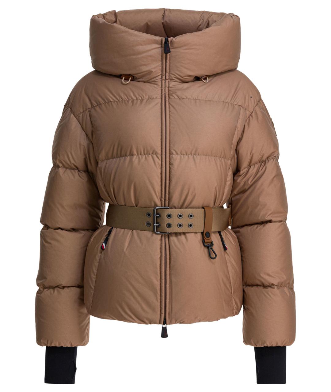 MONCLER GRENOBLE Бежевый полиэстеровый пуховик, фото 1