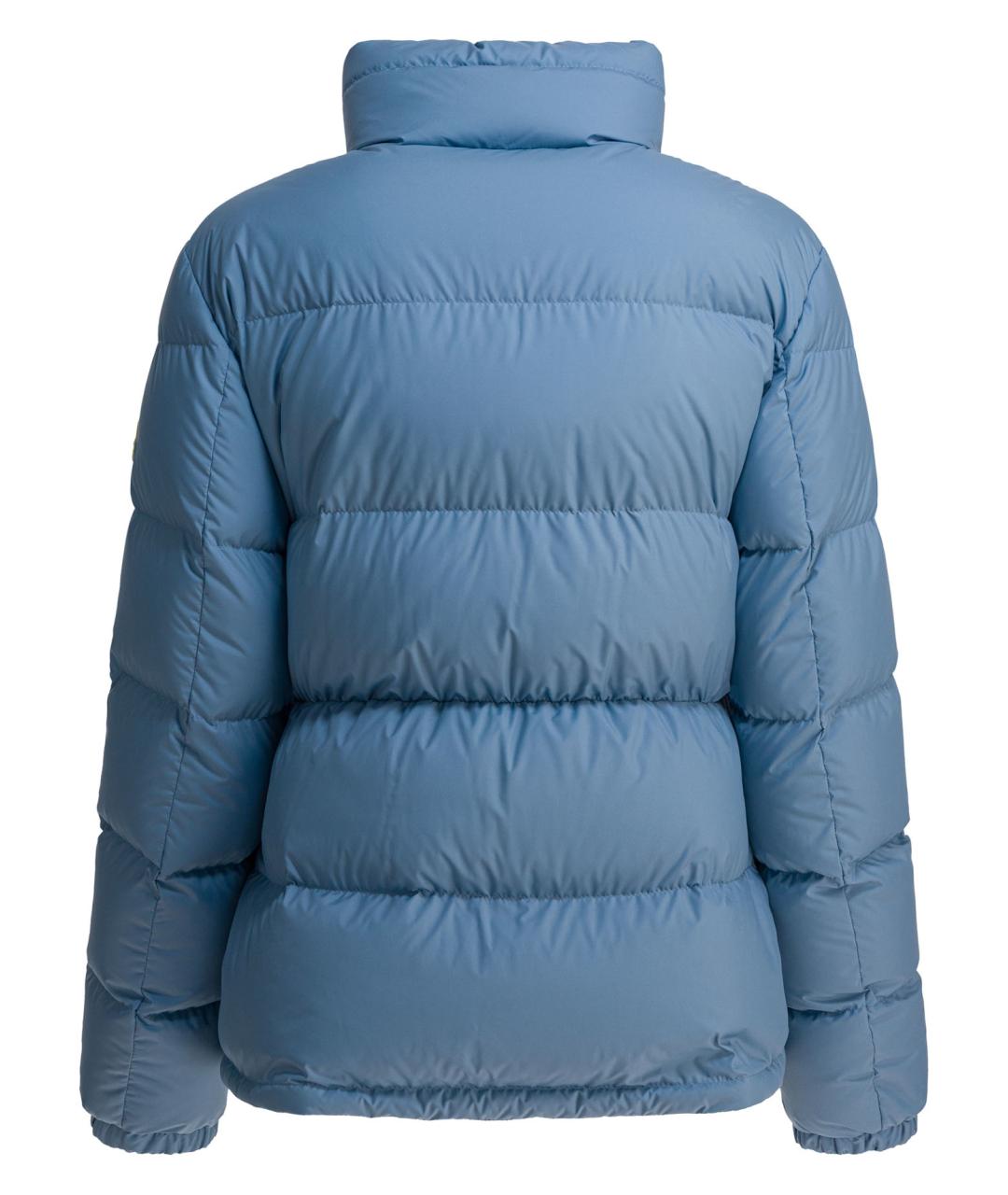 MONCLER Голубой полиэстеровый пуховик, фото 2