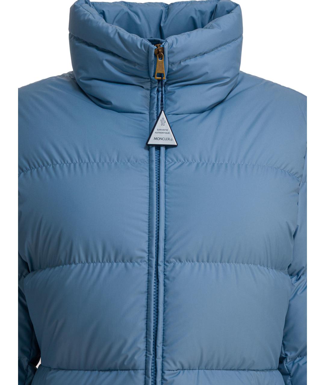 MONCLER Голубой полиэстеровый пуховик, фото 3