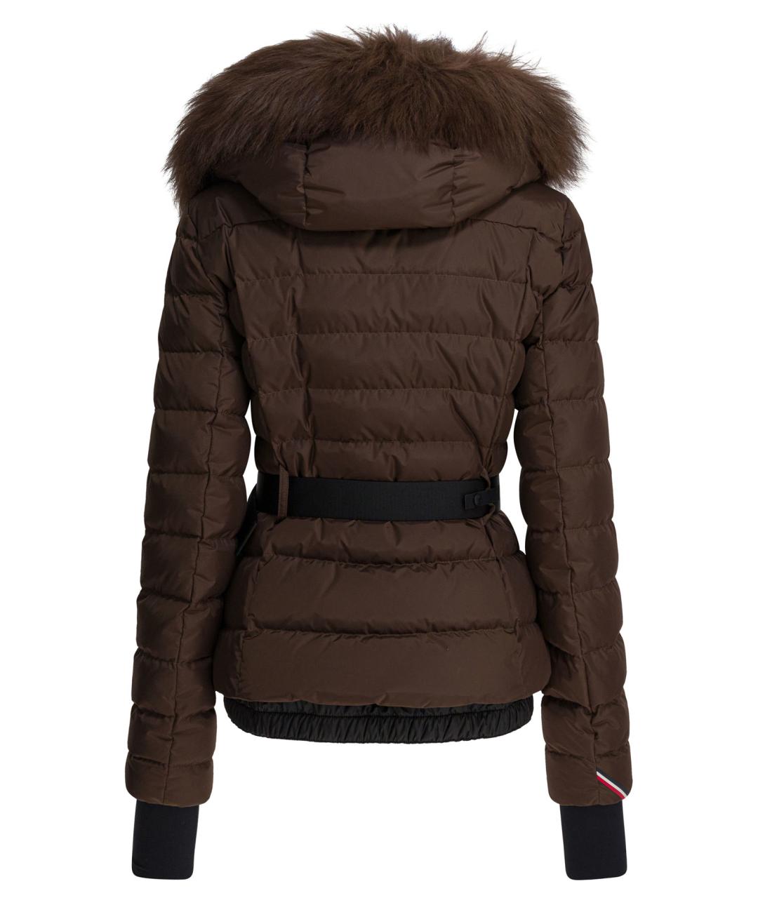 MONCLER GRENOBLE Коричневый полиамидовый пуховик, фото 2