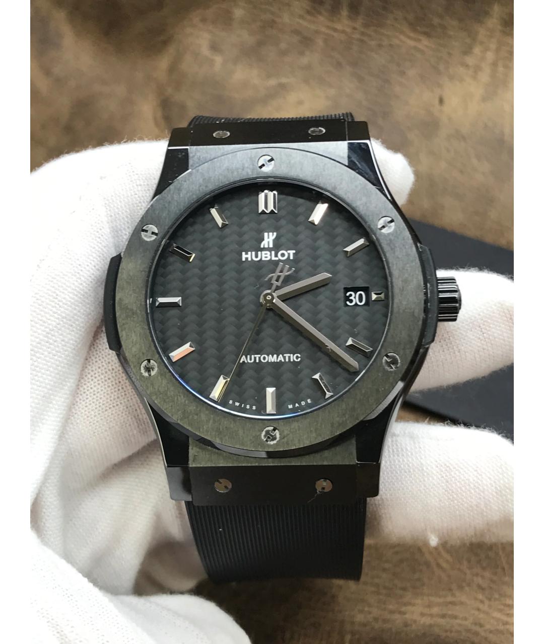 HUBLOT Черные керамические часы, фото 2