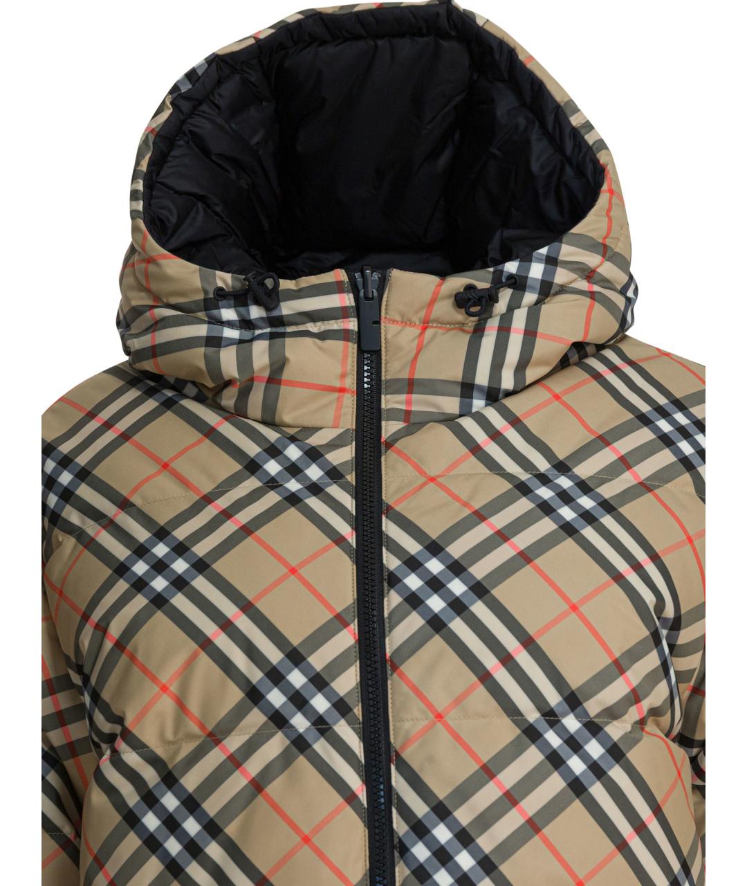 BURBERRY Бежевый полиэстеровый пуховик, фото 5