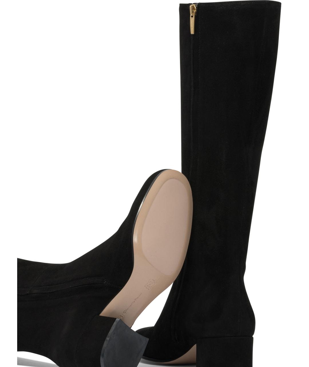 GIANVITO ROSSI Черные кожаные сапоги, фото 5