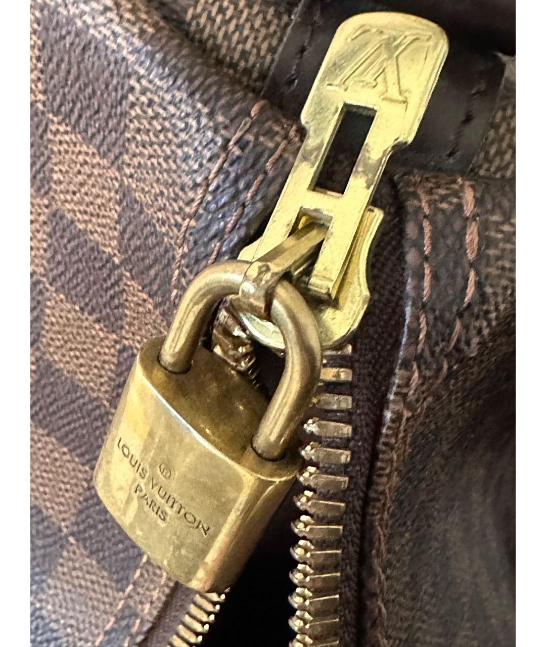 LOUIS VUITTON Коричневая кожаная дорожная/спортивная сумка, фото 5