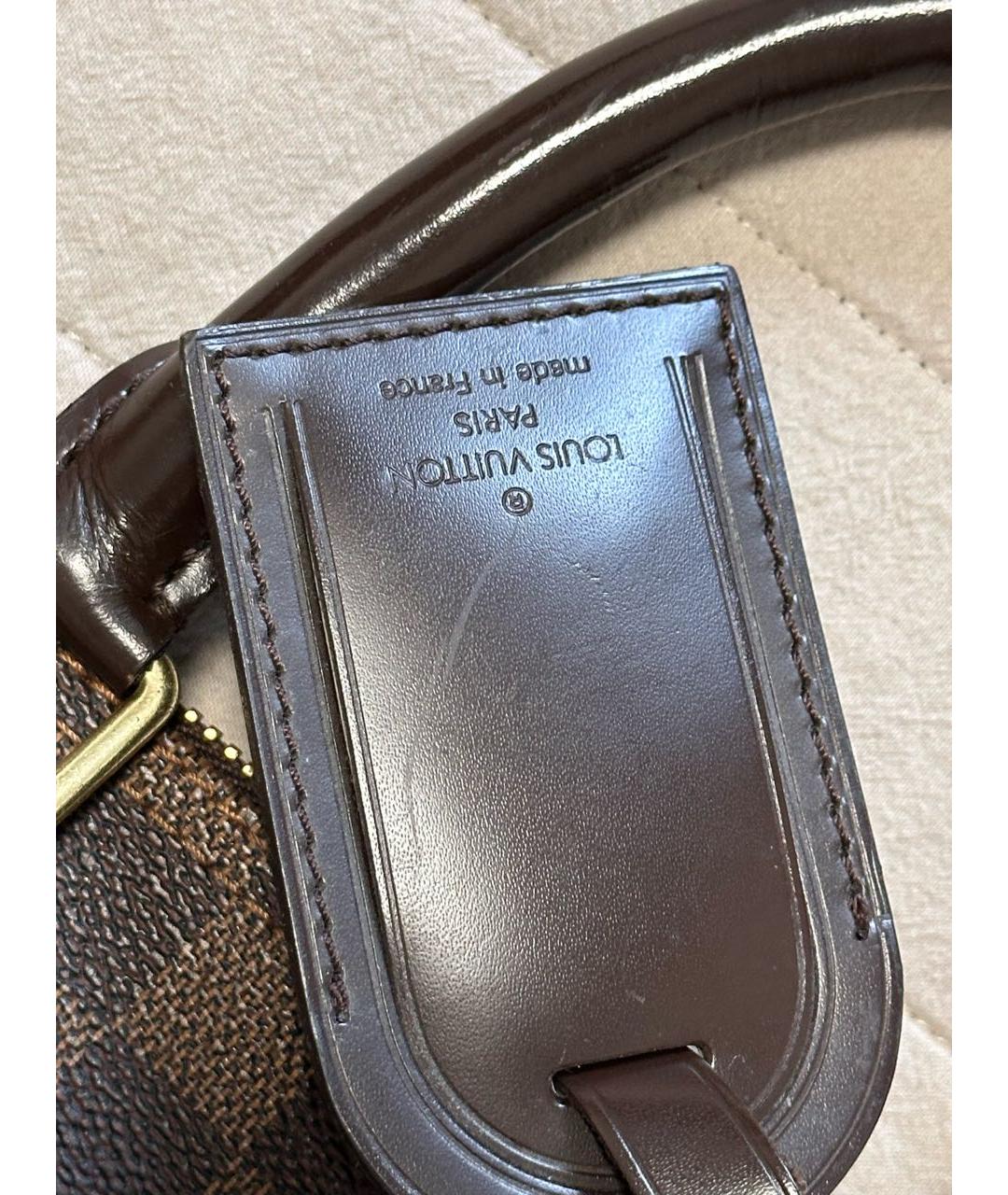 LOUIS VUITTON Коричневая кожаная дорожная/спортивная сумка, фото 6