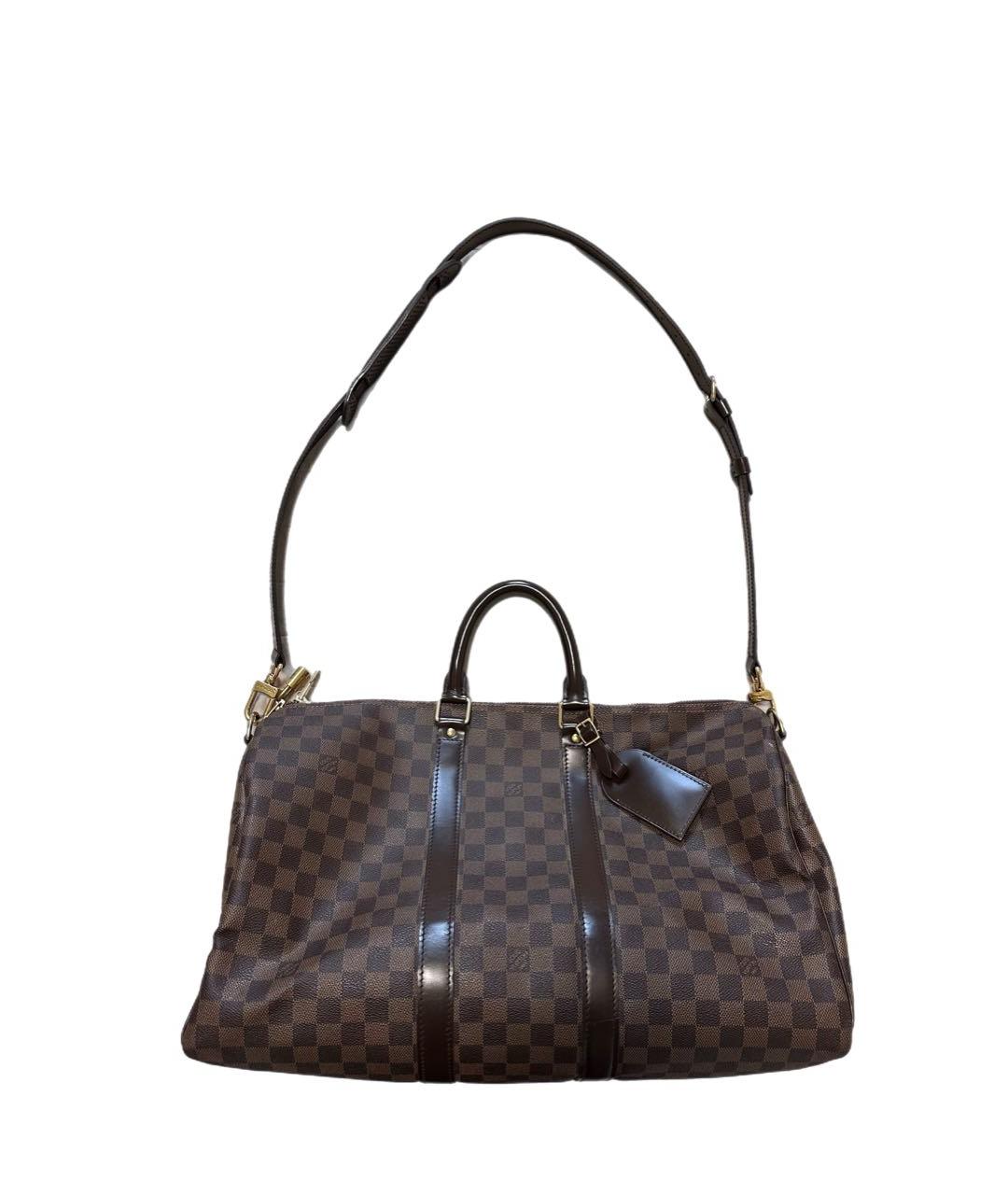 LOUIS VUITTON Коричневая кожаная дорожная/спортивная сумка, фото 1