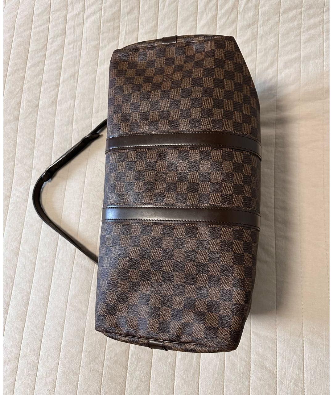 LOUIS VUITTON Коричневая кожаная дорожная/спортивная сумка, фото 2
