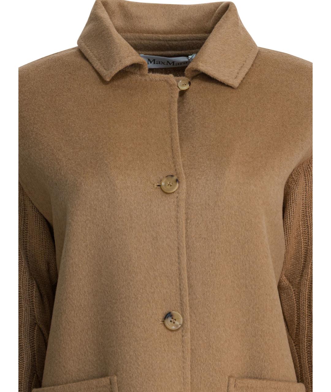 MAX MARA Коричневое шерстяное пальто, фото 3