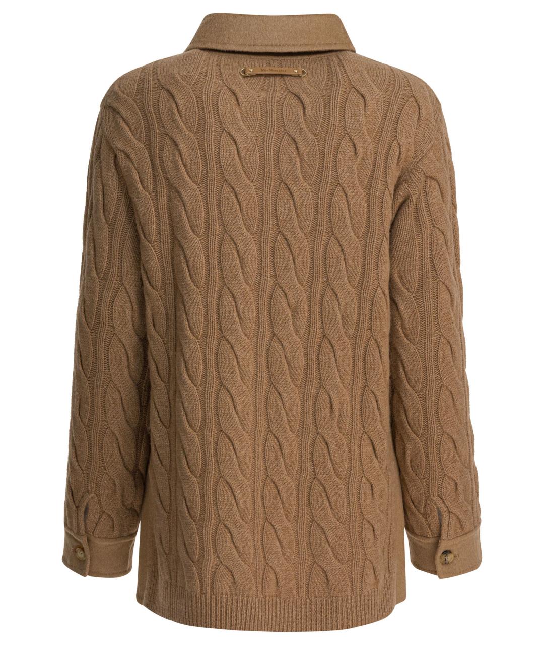 MAX MARA Коричневое шерстяное пальто, фото 2