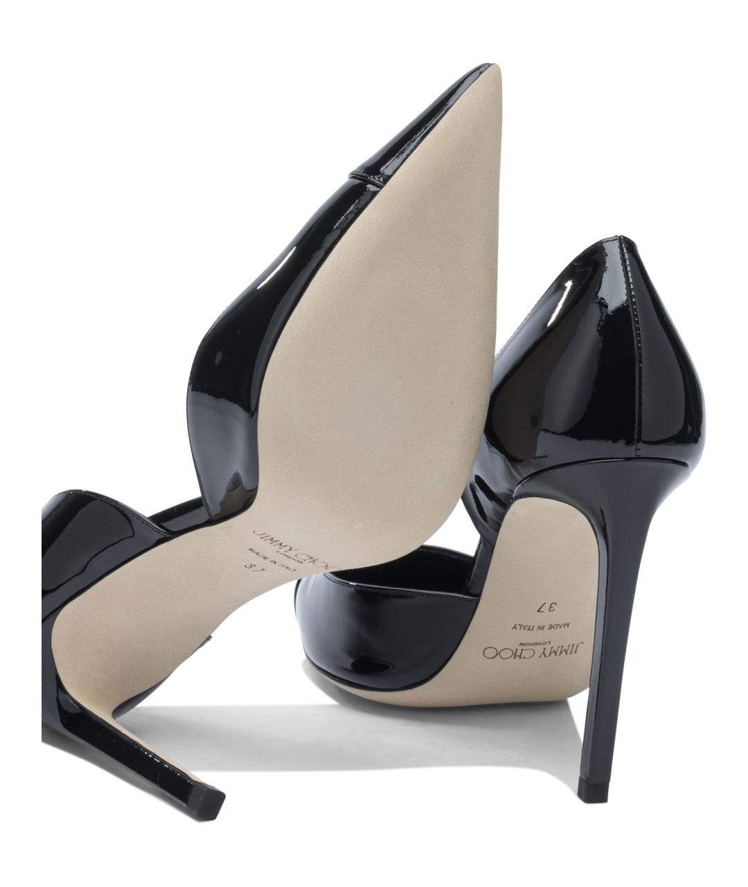 JIMMY CHOO Черные туфли из лакированной кожи, фото 5