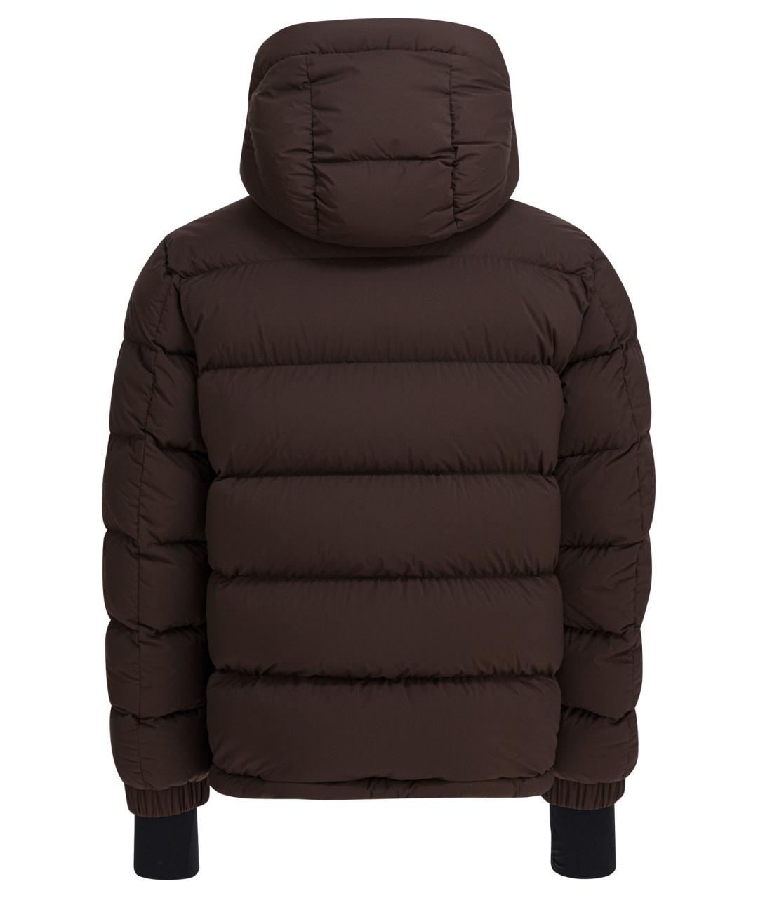 MONCLER GRENOBLE Коричневый полиамидовый пуховик, фото 2