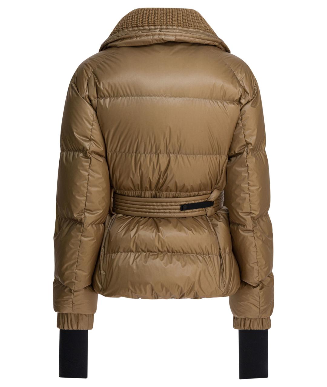 MONCLER GRENOBLE Коричневый полиамидовый пуховик, фото 2