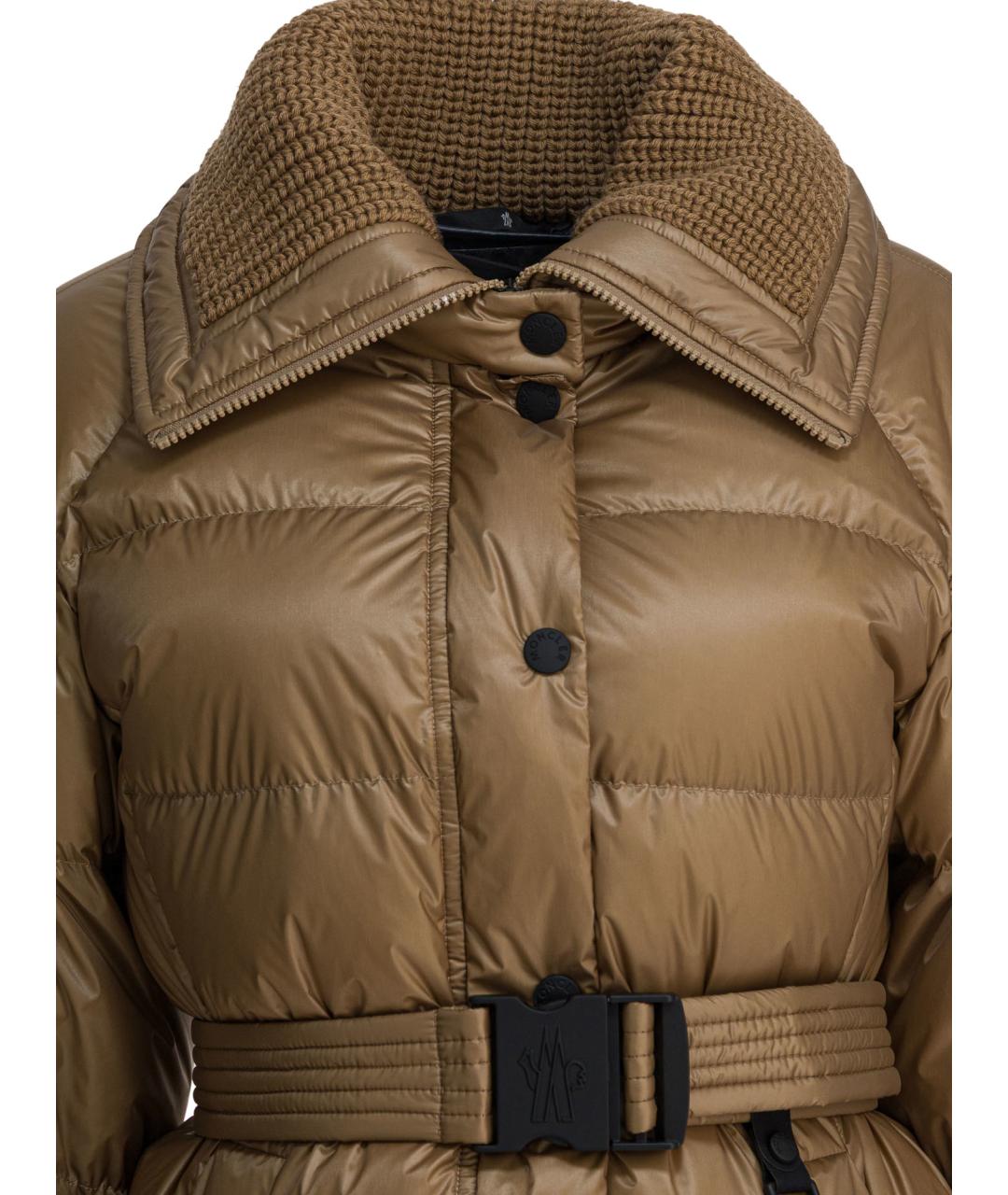 MONCLER GRENOBLE Коричневый полиамидовый пуховик, фото 3