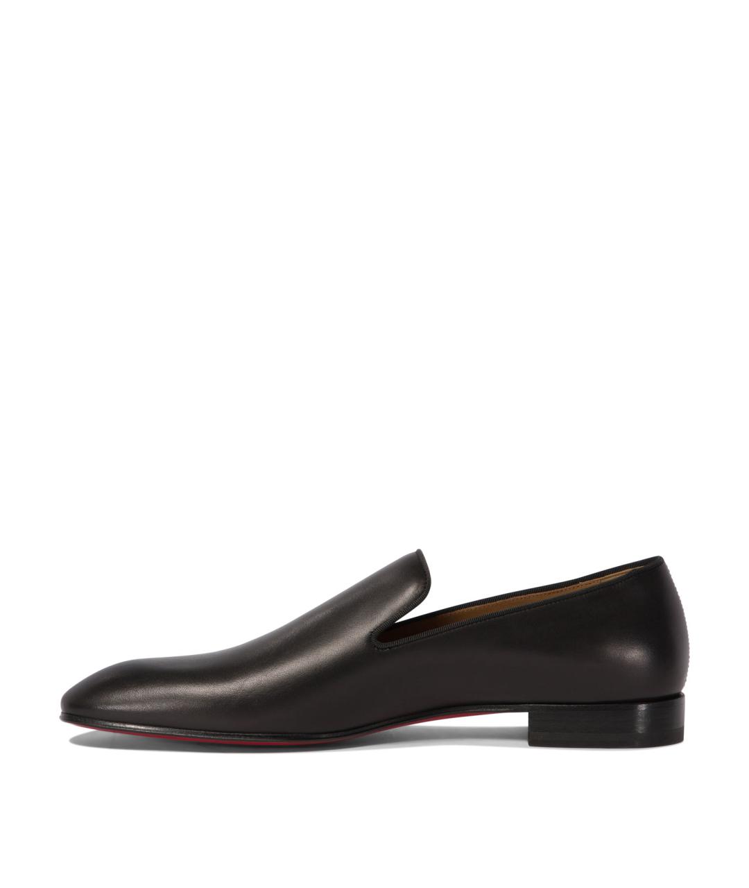 CHRISTIAN LOUBOUTIN Черные кожаные лоферы, фото 3